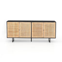 Aurelia Carmel Sideboard - Black Wash W Natural Cane