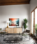 Aurelia Carmel Sideboard - Black Wash W Natural Cane