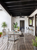 Verity Outdoor Bar Counter Stool - Bar Stool Weathered Grey