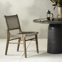 Aria Delmar Outdoor Dining Chair - Washed Brown Ivory Rope