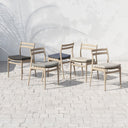 Luxe Atherton Outdoor Dining Chair - Washed Brown Stone Grey