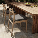 Luxe Atherton Outdoor Dining Chair - Washed Brown Charcoal