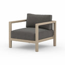 Luxe Sonoma Outdoor Chair Washed Brown - Charcoal
