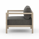 Luxe Sonoma Outdoor Chair Washed Brown - Charcoal