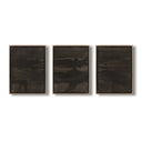 Ethereal Space Triptych by Brooke Noel Morgan - 90X40 Rustic Walnut