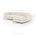 Verity Grammercy 2-Piece Chaise Sectional - Right Chaise Oak Sand