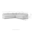 Veridian Grant 3-Piece Sectional - 112 Crypton Henry Charcoal