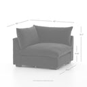 Verano Build Your Own Grant Sectional - Corner Piece Crypton Henry Charcoal