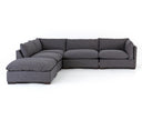 Opulent Westwood 4-Piece Sectional - Right Facing W Ottoman Bennett Charcoal