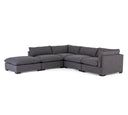 Opulent Westwood 4-Piece Sectional - Right Facing W Ottoman Bennett Charcoal