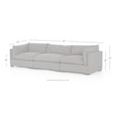 Luxe Haven Westwood 3-Piece Sectional - Sectional Sofa - 117 Bennett Moon