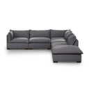Ashford 5-Piece Sectional - With Ottoman Bennett Charcoal