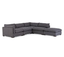 Opulent Westwood 4-Piece Sectional - Left Facing W Ottoman Bennett Charcoal