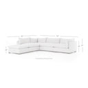 Opulent Westwood 4-Piece Sectional - Left Facing W Ottoman Bennett Moon
