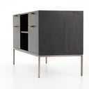 Valeria Trey Modular Filing Credenza - Black Wash Poplar
