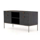 Solara Trey Modular Filing Credenza - Black Wash Poplar