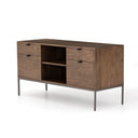 Solara Trey Modular Filing Credenza - Auburn Poplar