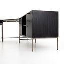 Verity Trey Filing Credenza Desk System - Black Wash Poplar
