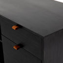 Verity Trey Filing Credenza Desk System - Black Wash Poplar