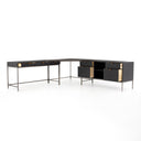 Verity Trey Filing Credenza Desk System - Black Wash Poplar