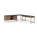 Verity Trey Filing Credenza Desk System - Auburn Poplar