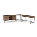 Aventine Trey Filing Credenza Desk System - Auburn Poplar