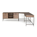 Verity Trey Filing Credenza Desk System - Auburn Poplar