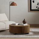 Aveline Hudson Round Coffee Table - Natural Yukas Resin