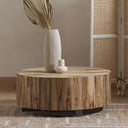 Aveline Hudson Round Coffee Table - Spalted Primavera