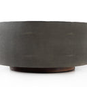 Verity Crosby Round Coffee Table - Charcoal Shagreen