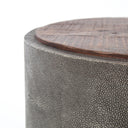 Vesper Side Table - Charcoal Shagreen