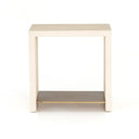 Vero Hugo End Table - Parchment White