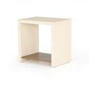 Vero Hugo End Table - Parchment White