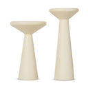 Aveline Ravine Concrete Accent Tables Set Of 2 - Parchment White