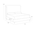 TIERRA BED - QUEEN BERGEN TAUPE