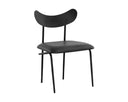 GIBBONS DINING CHAIR - BLACK BRAVO PORTABELLA