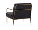 LATHAN LOUNGE CHAIR - CHARCOAL BLACK LEATHER