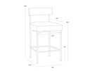 SENECA COUNTER STOOL - ANTIQUE BRASS POLO CLUB STONE