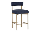SENECA COUNTER STOOL - ANTIQUE BRASS ARENA NAVY