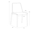 RENEE STACKABLE DINING CHAIR - ANTIQUE BRASS BELFAST HEATHER GREY BRAVO METAL