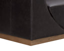 ANAKIN SOFA - LIGHT OAK TUSCANY WARM BLACK LEATHER