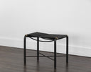 RIZ STOOL - BLACK LEATHER