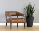CARLYLE LOUNGE CHAIR - SHALIMAR TOBACCO LEATHER