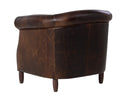 MARJORIE LOUNGE CHAIR - CHOCOLATE LEATHER
