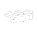 HERRIOT COFFEE TABLE - DARK BROWN GREY