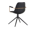 CASSIUS SWIVEL DINING ARMCHAIR - ABBINGTON BLACK BRAVO BLACK