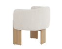 TRINE LOUNGE CHAIR - RUSTIC OAK DOVE CREAM