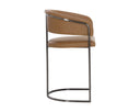 MARRIS COUNTER STOOL - GUNMETAL MILLIKEN COGNAC