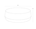 CREED COFFEE TABLE - LARGE GUNMETAL