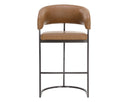 MARRIS BARSTOOL - GUNMETAL MILLIKEN COGNAC